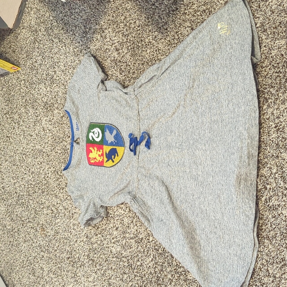 Mini Boden, Harry Potter Grey Dress, house crests, 6-7y